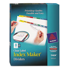 Index Maker, Laser/Inkjet, 8 Tab, 25-Set, 8-1/2"x11",Multi