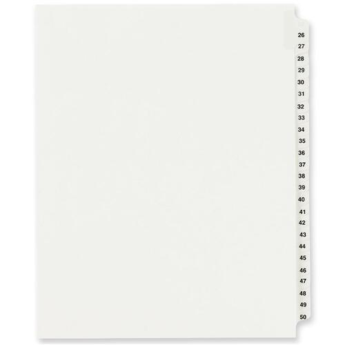 Index Dividers, Exhibit 26-50, Side Tab, 25/ST, WE