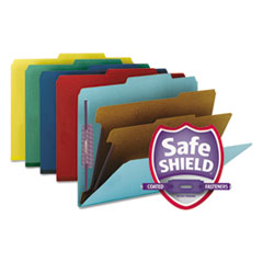 Classification Folders, 2 Dividers, Letter, 10/BX, Assorted