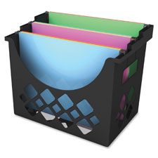 Hanging File Holder, 3 Compartments, 9.6"x8.5"x13.25", Black