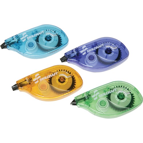 Correction Tape,Single Line,Nonrefillable,10 Meters,4/PK,WE