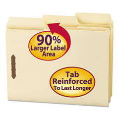 Fastener Folder, Supertab, Ltr,3/4" Exp, 1/3 Cut, 50/BX, MLA