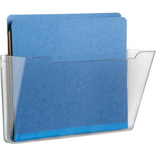 Wall Hanging File, Vertical, 13-1/4"x4"x14-7/8", Clear