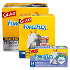 Trash Bags, Tall/Kitchen, 30 Gallon, 1.05 mil, 70/BX, Black