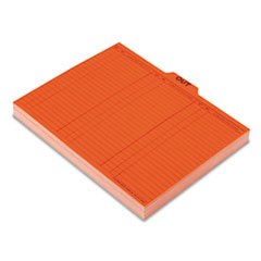 Out Guide, Top Tab, 11pt, 1/5 Cut, 100/BX, Salmon