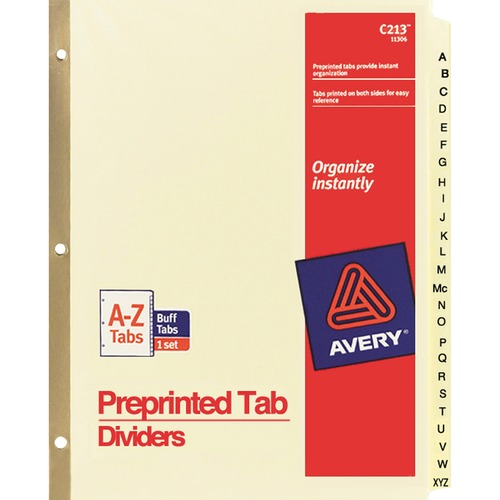 INDEX,BNDR,A-Z,11 X 8.5