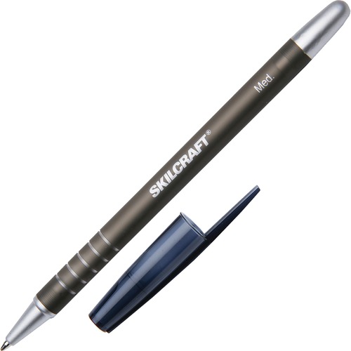 Ballpoint Pen, Refillable, Medium Point, 12/Box, Black Ink