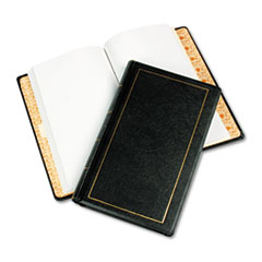 Minute Book, 250-Sheet Capacity, 14"x8-1/2", Black