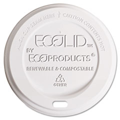 Hot Cup Lid, Fits 10-20, 50/PK, White
