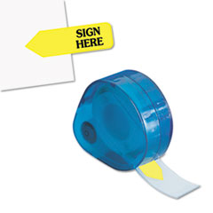 Sign Here Removable Flags, 9/16''x1-3/4'', 120/PK, Yellow