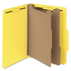 Classification Folder w/ Dividers,2" Exp.,Recy'd,10/BX,YW