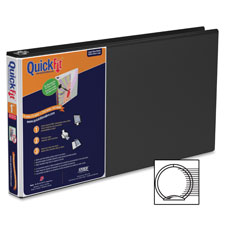 Legal-Size Binders, Round Ring, 1" Cap, 8-1/2"x14", Black