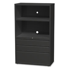 3-DR Lateral Combo Unit, 36"x18-5/8"x60", Black