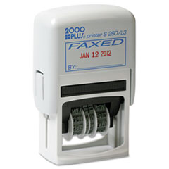 Self-Inking Message Dater, 6-Year, 15/16"x1-3/4" Impression