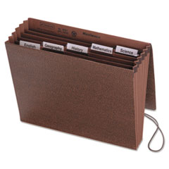 6 Pocket Expanding File, 5-1/4" Exp, 12"x10", Redrope Print