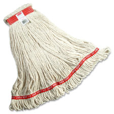 Wet Mop Head, Antimicrobial, Loop End, 6/CT, White