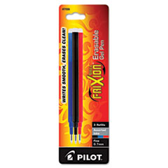 Gel Ink Pen Refills, .7mm, Med Pt, 3/PK, Ast Ink