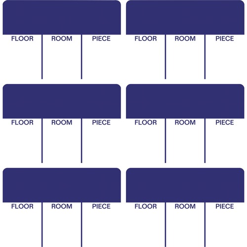Tabbies  Moving Label, 6-3/5"Wx6-1/2"Lx1/2"H, 86/PK, Blue