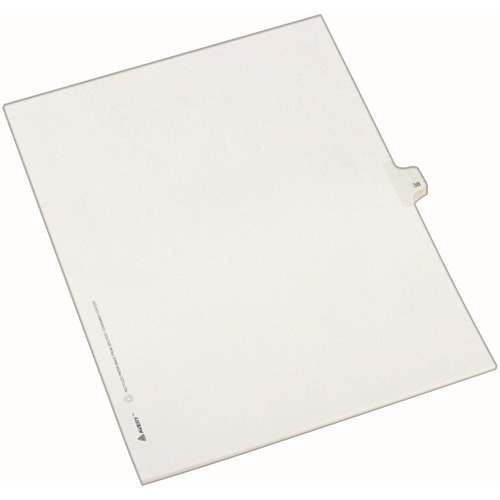 Legal Index, Side Tab 38, 8-1/2"x11", 25/PK, 1/25 Cut