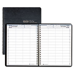 Daily Appointment Book, 12 Months, Jan-Dec, 8"x11", BK