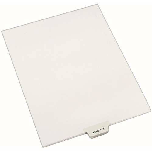 Divider, "Exhibit R", Bottom Tab, 8-1/2"x11", 25/PK, White