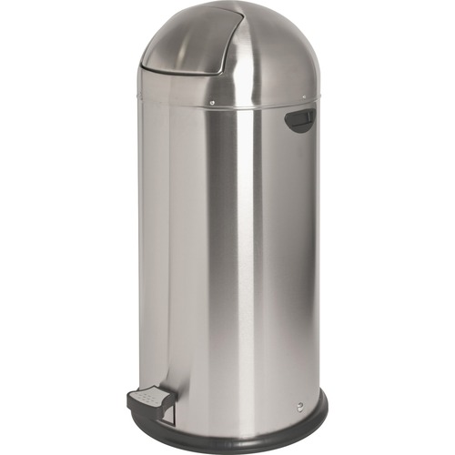Foot Pedal Receptacle, Round-Top, 13.5 Gal., STST