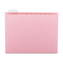 Colored Hanging Folders, 1/5 Tab Cut, Ltr, 25/BX, Pink