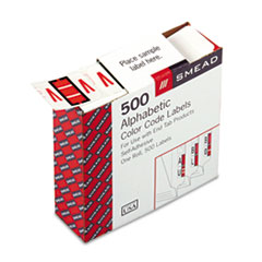 Color Code Labels, "V", 1"x1-1/4", 500/RL, Dark Orange