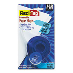 Sign Here Removable Flags, 9/16''x1-3/4'', 120/PK, Blue