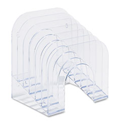 Jumbo Incline Sorter,6 Cmpmnts,9-3/8"x10-7/16"x7-3/8",Clear