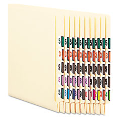 Numeric Coded Labels, "0-9",5000 Labels/BX, Assorted