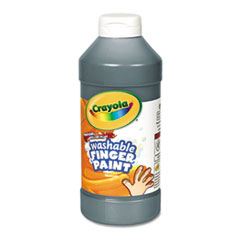 Washable Finger Paint, Non-Toxic, 16oz., 12/BT, Black