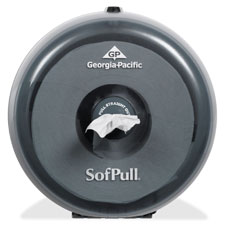 Bathroom Tissue Dispenser, SofPull Mini, High Cap, Smoke