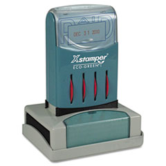 Pre-inked Stamp, "Paid",1-5/16"x2-1/8" Imprint,RD/BE