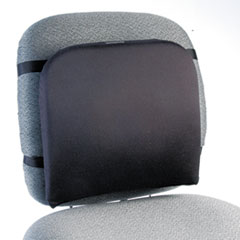 Back Rest, Visco Elastic, 13-1/4"x12-3/4"x2", Black