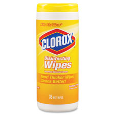 Disinfecting Wipes, 35 Wipes/Canister, Lemon Scent