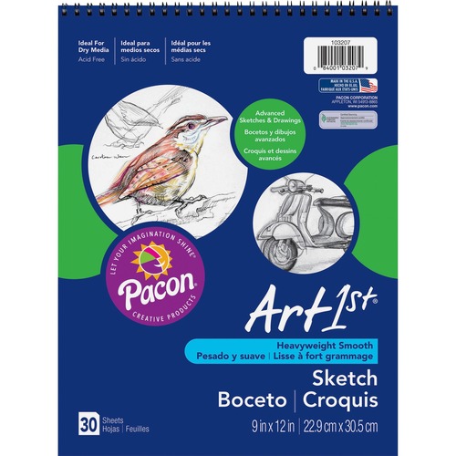 Sketch Book, 75lb., 9"x12", 48/CT, White