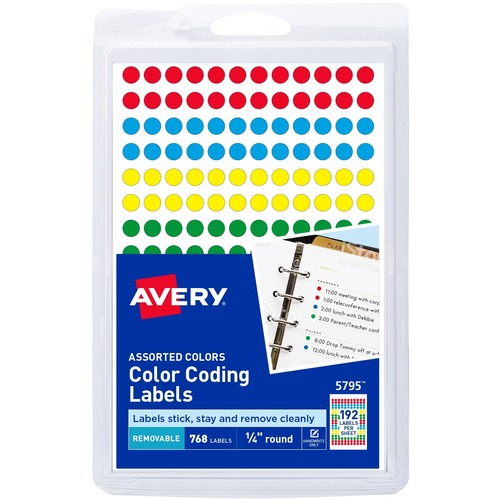 LABEL,.25RND,768/PK,AST