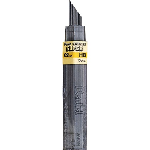 Hi-Polymer Lead, 0.9 mm, Bold, HB, Black, 15ea/TB