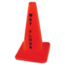 Safety Cone Sign, Wet Floor, Orange