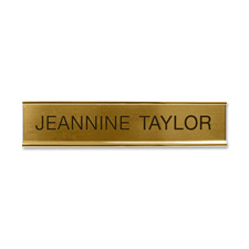 Standard Aluminum Desk Sign, 2"x8", Silver