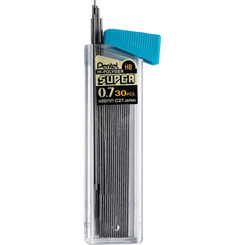 Hi-Polymer Leads, 0.7 mm, Medium, HB, 30/TB, Black