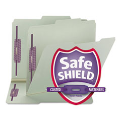 Pressboard Folders,w/Fasteners,2"Exp,Ltr,25/BX,Gray Green