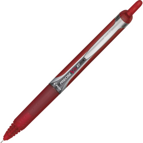 Rollerball Pen,Retract.,.5mm,Extra Fine Pnt,RD Barrel/Ink
