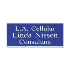 Plastic Name Badge, 3 Lines Of Copy, 1-1/2"x3"