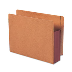 Extra Wide File Pockets, 3-1/2 Exp, Letter, 10/BX,Dark Brown