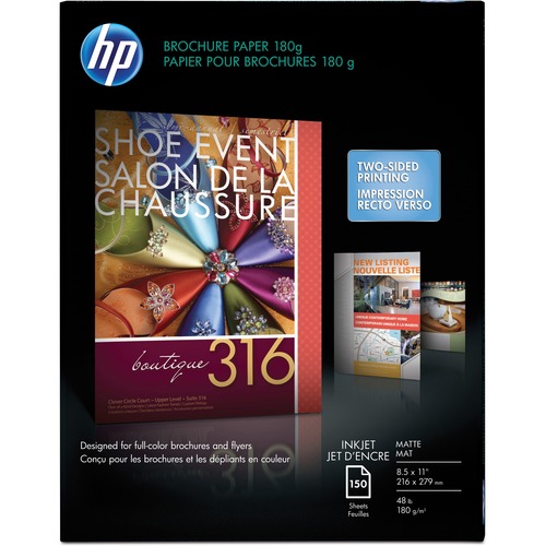 Brochure Paper,GE 103,48lb.,8-1/2"x11",150Sh/PK,Matte/WE