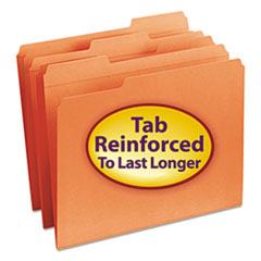 File Folder,1/3 AST 2-Ply Tab Cut,Letter,100/BX,Orange