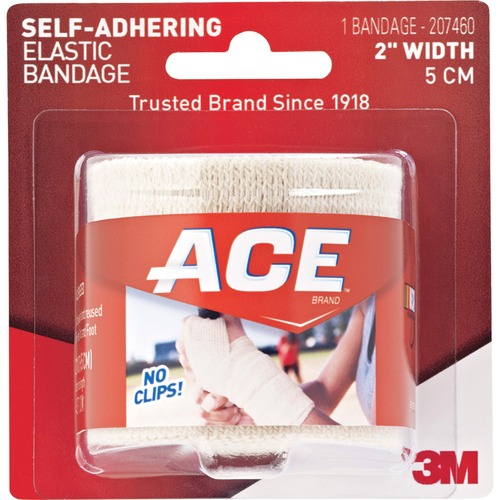 Athletic Support Wrap, 2" W, Self-Adhering, Tan