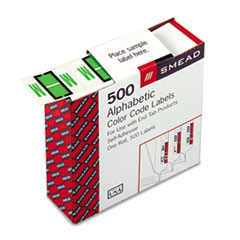 Color Code Labels, "M", 1"x1-1/4", 500/RL, Light Green
